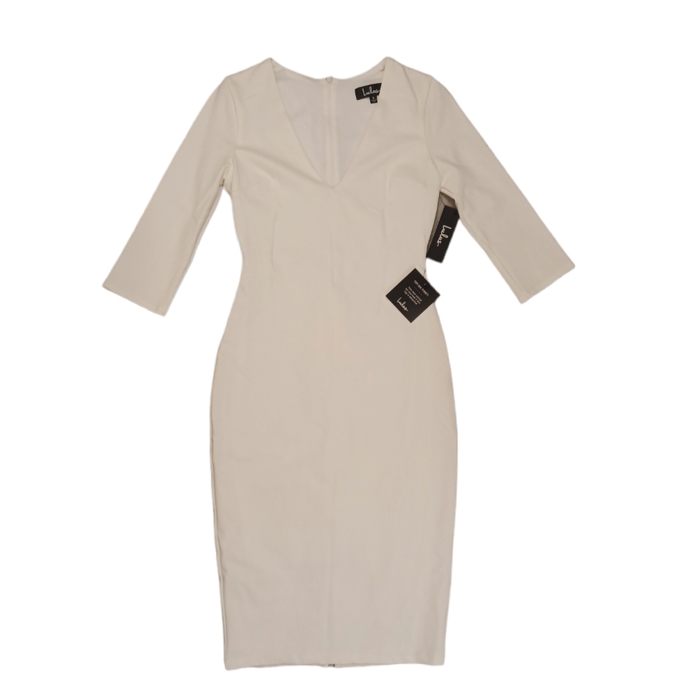 NEW Lulus White V neck Dress